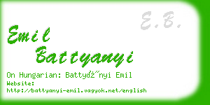 emil battyanyi business card